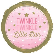 MYLAR 17 BABY GIRL LITTLE STAR 5/PK