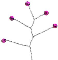 QUINTET RHINESTONE PINK 12/PK