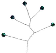 QUINTET RHINESTONE EMERALD 12/PK