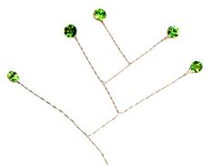 QUINTET RHINESTONE LIME GREEN 12/PK