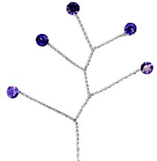 QUINTET RHINESTONE AMETHYST 12/PK