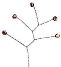 QUINTET RHINESTONE TOPAZ 12/PK