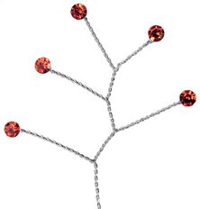 QUINTET RHINESTONE ORANGE 12/PK