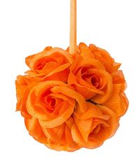 ROSE BALL 5" W/HANGER ORANGE