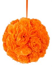 ROSE BALL 11" W/HANGER ORANGE