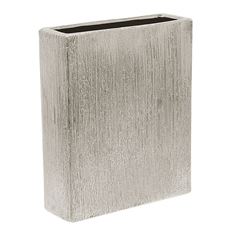 POTTERY 10"H 8X2.5"O ETCH SILV