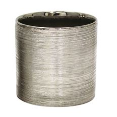 POT 5.25X5.25" ETCHED SILVER