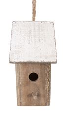 BIRDHOUSE A-FRAME 9" WHITEWASH