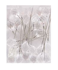 PIN TEARDROP 2.75" CLEAR 24/PK