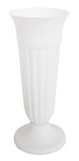 CEMETERY VASE 10" WHITE W BASE/PEG