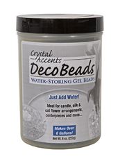 DECO BEADS 8OZ JAR GREEN