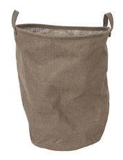 BURLAP PAIL W/HANDLE 19X14" CHOC