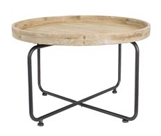 TABLE METAL & WOOD ROUND