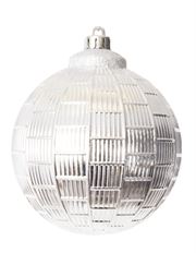 ORN BALL BASKETWEAVE SHINY GLT 4"