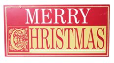 MERRY CHRISTMAS SIGN 16X8"