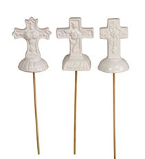 CROSS PICK 2.75" ASST CERAMIC WHITE