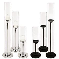 CANDLE HOLDER 54.5"X8" SILVER