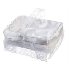 FLOWER GIRL BASKET WHITE RECTANGLE