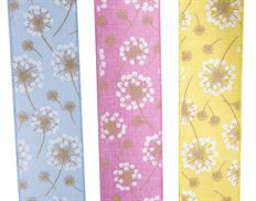 LINEN GLIT FLOWER 2.5X10Y 3ASST