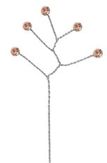 QUINTET RHINESTONE ROSE GOLD 12/PK