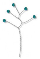 QUINTET RHINESTONE DARK TURQ 12/PK