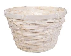 BASKET BULB PAN 9" WHITEWASH