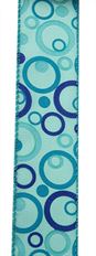 RIBBON DOTS AQ/BL/TU 1.5X50YDS