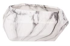 POTTERY 4 1/8"H GEOMETRIC MARBLE