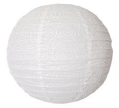 PAPER LANTERN 16" WHITE SWIRL