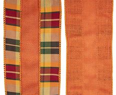 APACHE 100X10YD ORANGE PLAID RIBBON
