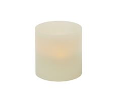 CANDLE PILLAR 6X6 LED WAX WHI