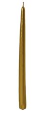 CANDLE TAPER 12" GOLD METAL 12/BOX