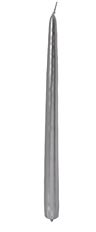 CANDLE TAPER 12" SILVER METAL 12/BX