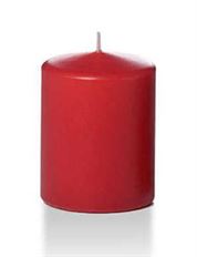 CANDLE PILLAR 2X3 SL RED 24/CS