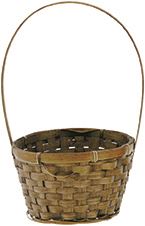 BASKET 6.5" STAIN BAMBOO SPLIT