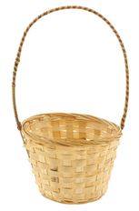 BASKET 5" NATURAL BAMBOO EA