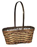 BASKET PEANUT 4" RATTAN BROWN