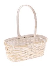 BASKET PEANUT 4" RATTAN W WASH