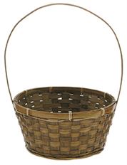 BASKET 8.5" STAIN BAMBOO SPLIT