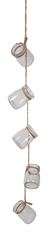 GLASS JAR GARLAND ON TWINE 24"
