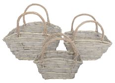 BASKET WILLOW PURSE SET/3