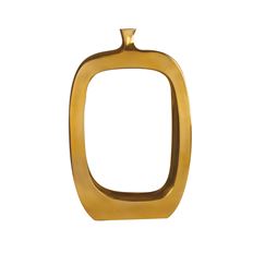SQUARE OPEN VASE 21X13" GOLD