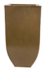 METAL PLANTER SQUARE BRONZE