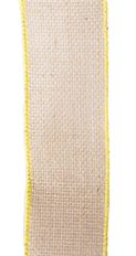 BURLAP 40 NAT 10YD YELLOW RIBBON