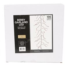 GARLAND BERRY LED 9' RED