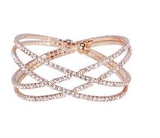 CUFF CRYSTAL SINGLE CROSSOVER GOLD