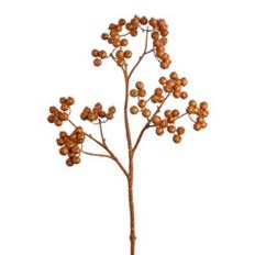 BERRY SPRAY 18" MINI ANTIQUE GOLD