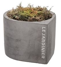 CEMENT POT 6.75"X5" GRAY