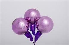 BALL GLASS 40MM MATTE PURPLE 36/PK