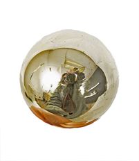 BALL GLASS 50MM SHINY GOLD 24/PK